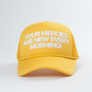 Шляпы дальнобойщика с пышным принтом на заказ, летние пенные сетчатые шляпы с индивидуальным логотипом, индивидуальный собственный дизайн логотипа, пенные кепки для Дальнобойщика - Product Image 2