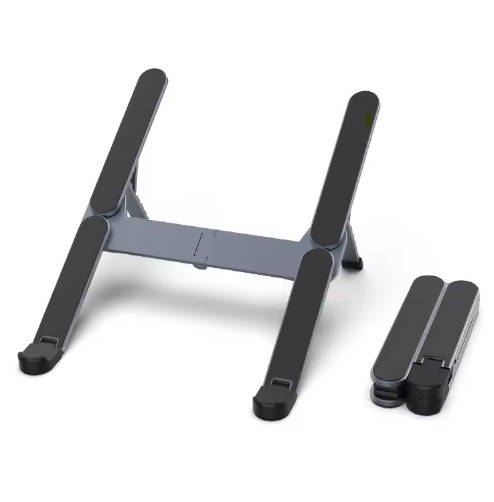 Adjustable Aluminum Laptop Stand Mini Folding Design with Anti-Slip Feature New Product with Heat Dissipation