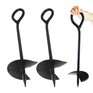 Ancre de tarière au sol Ancres de terre hélicoïdales Pole Post Drilling Ground Earth Screw Anchor Spikes For Greenhouse Plantation - Product Image 1