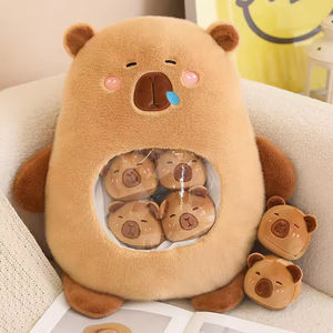 Oreiller de haute qualité personnalisé Super doux Capybara peluche Snack mignon <span class=keywords><strong>cochon</strong></span> jouet couette avec remplissage en coton PP pour bébé garçons filles - Product Image 6