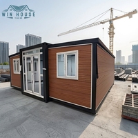 Maison conteneur préfabriquée extensible à 3 chambres avec terrasse latérale, salle de bain, cuisine, prête à l'emploi, pour usage extérieur, anti-corrosion et ignifuge