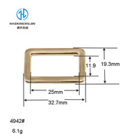 Boucles métalliques de 25 mm pour sangle de sac, anneau de ceinture, boucle de réglage de sangle, crochets de collier de chien, boucle, accessoires de quincaillerie DIY