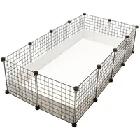 Cage pour rats de laboratoire en plastique durable, cage d'élevage interactive pour rongeurs, style classique et simple, sûre pour les hamsters, boîte pour animaux de compagnie avec bouton-pression
