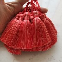 Échantillon gratuit 1000 couleurs 8cm grande glands de soie pour bijoux, 100% rayonne frange gland en soie 1.2cm diamètre