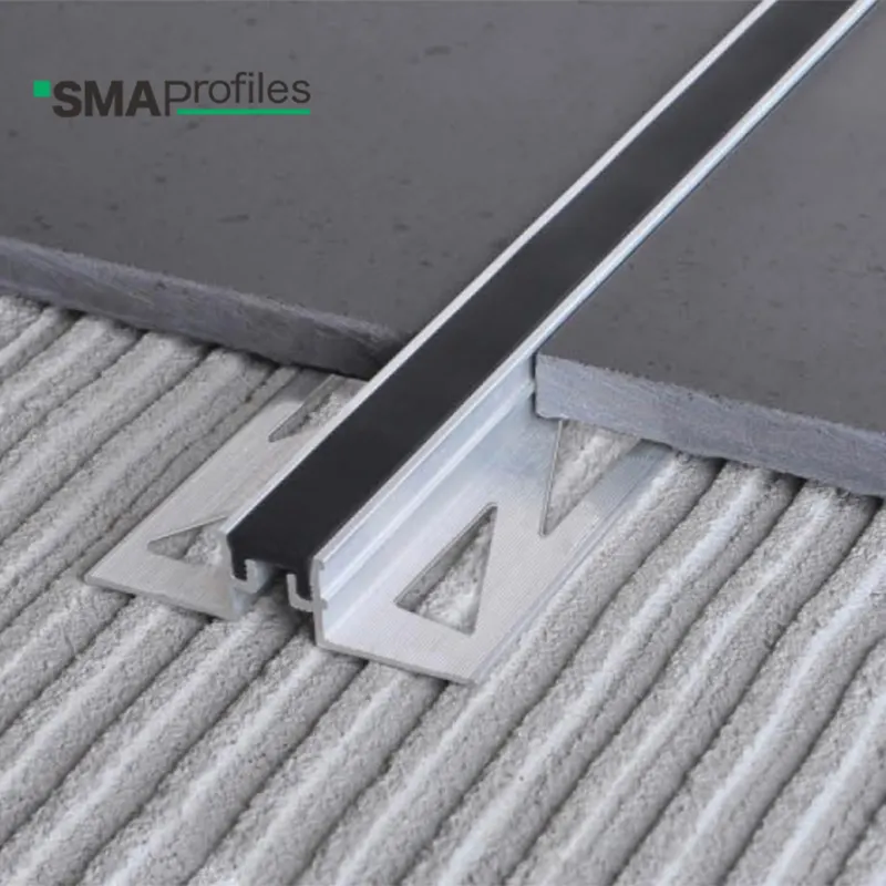 SMAProfiles معدن الألمنيوم أرضية من المطاط البناء السيراميك الديكور وصلة تمديد بلاط غطاء الكسوة