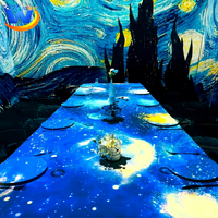 Experiencia Gastronómica Holográfica Única, Proyección Interactiva en la Pared del Restaurante, Proyección Inmersiva, Exhibición Interactiva Personalizada