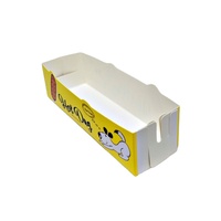 Boîte à collation, boîte à emporter, boîte pour hot-dog/burger/sandwich en papier kraft avec revêtement UV, vernissage, gaufrage et estampage, adaptée aux aliments