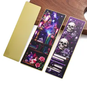 Marcas de livro personalizadas para livros, marcadores personalizados em metal de liga de zinco, desenhos de terror 2D 3D personalizados, marcadores personalizados em ouro