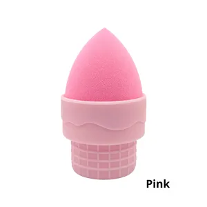 Scatola porta spugne e piumini da trucco in silicone quadrata, stile nordico, porta beauty blender - Product Image 6