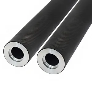 Factory custom 3k twill plain glossy matte oem lightweight carbon fiber roller