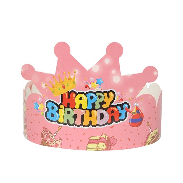 Sublimation Paper Hats for Birthday Party Kids Girl Party Decoration Holiday Birthday Paper Hat