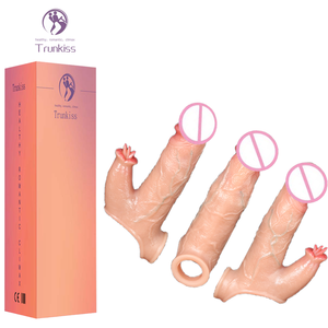 Langue de léchage portable gode <span class=keywords><strong>préservatif</strong></span> produits de sexe pour adultes réaliste silicone manuel agrandissement du pénis gode masculin <span class=keywords><strong>préservatif</strong></span> - Product Image 1