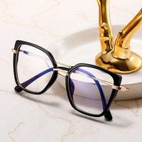Vente en gros de lunettes en métal œil de chat TR90 plein cadre lunettes anti lumière bleue pour femmes protection des yeux lunettes pour femmes