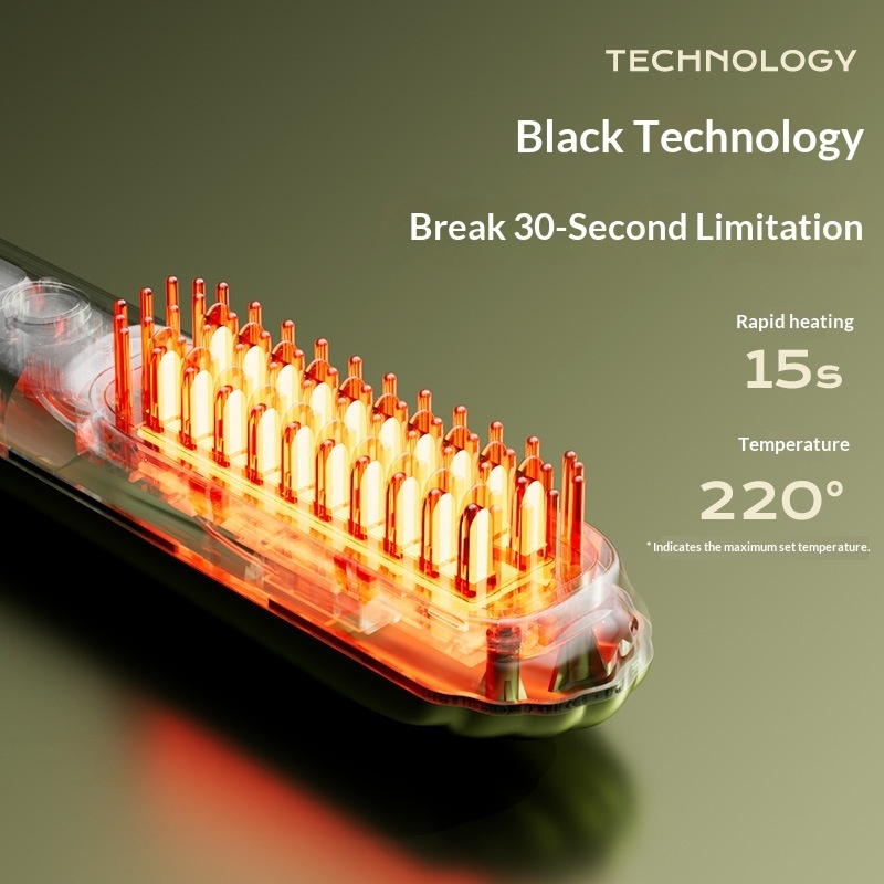 Wireless Tourmaline Ceramic Hair Straightening Curling
