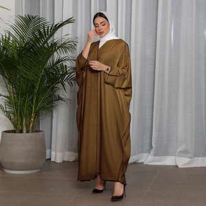 Abito Modesto Cardigan Patchwork per Donna Musulmana, Abaya Arabo Dubai Turco, Veste Islamica Burqa <span class=keywords><strong>Hijab</strong></span> - Product Image 6