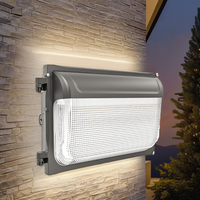 Lampe murale LED 100W 80W 60W en polycarbonate, température de couleur 3000K-6000K, cellule photoélectrique crépuscule-aube, construction en aluminium, certifiée FCC