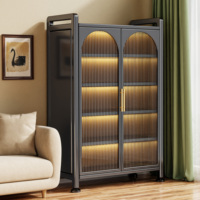 Armoire de rangement pliable multifonctionnelle en acier inoxydable, résistante à la rouille, pour la maison et le bureau