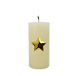 Decorativa in metallo stella di natale candela pins