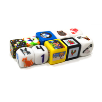 Dés à six faces personnalisés imprimés, logo personnalisé, motif gravé, dés de jeu en acrylique pour jeux de société