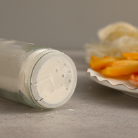 Bocaux en verre à épices Bouteille à épices ronde Conteneur à poivre Pot à épices de cuisine en verre