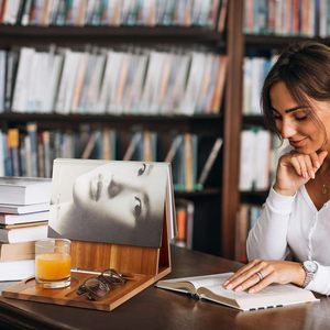 Triangle <span class=keywords><strong>pliable</strong></span> en <span class=keywords><strong>bois</strong></span> d'acacia repose-lecture porte-livre et coin livre <span class=keywords><strong>valet</strong></span> de lecture avec tasse porte-stylo - Product Image 5