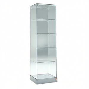Hz Glass Display <b>Cabinet</b> 53x46x180cm With 4 Shelves And Lockable Door For Showcasing Items - Product Image 2