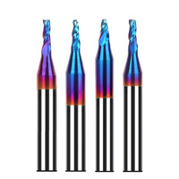 Fraises pour routeur CNC 4/6/8 mm, coupe en spirale, carbure de tungstène, 2 flûtes, revêtement AlTin, HRC55, OEM/ODM, acrylique, PCB, PVC, aluminium, cuivre
