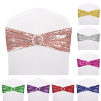 Ceinture de chaise à paillettes pour décoration de mariage