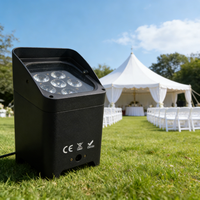 Projecteur LED Par sans fil DMX en aluminium et fer, rechargeable, 6x6-en-1, 40W, noir, pour événements extérieurs, à prix avantageux