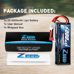 Zeee Casing Keras Baterai Lipo, 6000 MAh 80C 2S 7.4 V dengan Konektor Deans - Product Image 6