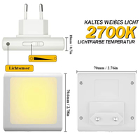 Veilleuse LED enfichable avec capteur automatique du crépuscule à l'aube, luminosité réglable, lumières blanches chaudes pour couloir, chambre à coucher, chambre d'enfants