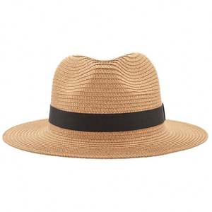 N-054 Outdoor Unisex Frühling Sommer Atmungsaktive Sonne Stroh Panama hut Großhandel Braid Floppy Fedora Beach Panama Jack Strohhüte - Product Image 4
