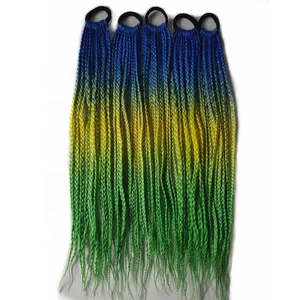 Box Braid Crochet Ombre Braiding Hair Extensions on Hair Band Manufacturers Wholesales Expression Hairstyles Pony Tail Hairpiece