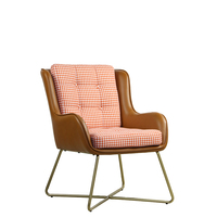 Fauteuils d'appoint en velours de style nordique en forme de L avec rembourrage en éponge pour salon et hôtel