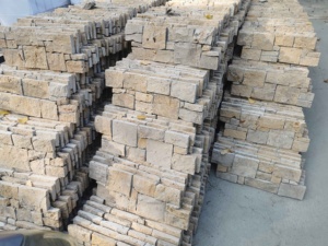 Thiên nhiên thân thiện với môi màu vàng đá vôi gạch và tường ốp hình chữ nhật <span class=keywords><strong>Slate</strong></span> đá Veneer cho bên ngoài trang trí ứng dụng - Product Image 4