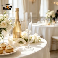 Flûtes à champagne transparentes en gros, verres à vin mousseux à longue tige fine pour mariages, fêtes et services hôteliers