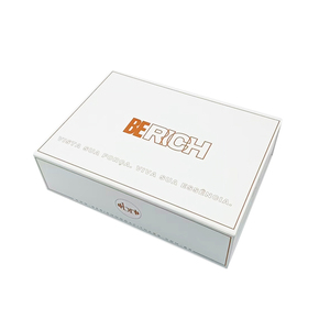 Eco Friendly Handmade White Rigid Gift <b>Box</b> with Magnetic Closure and Delicate Design for Elegant Packaging - Product Image 1