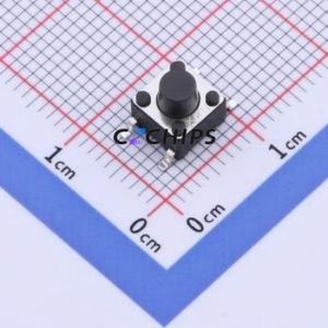 TS-1102SD-B-E-B Tactile Switch SMD-4P,6x6mm Switch Single Pole Single Throw Round Button 1.6N Vertical Mount - Product Image 1