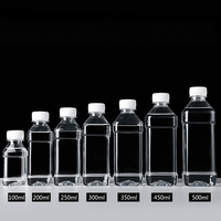 Bouteille vide pour jus frais et boissons, en PET carré, avec bouchon à vis, impression sérigraphique, 250 ml et 500 ml, vente en gros OEM/ODM à prix abordable