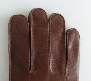 Gants en cuir d'agneau pour hommes, personnalisables, avec doublure en laine chaude, utilisation quotidienne, fabrication directe, vente en gros - Product Image 3