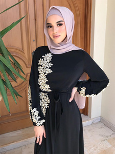 Abito modesto da <span class=keywords><strong>donna</strong></span> in poliestere Dubai Kaftan Abaya Robe per la preghiera <span class=keywords><strong>abbigliamento</strong></span> estivo dalla fornitura all'ingrosso per adulti - Product Image 6