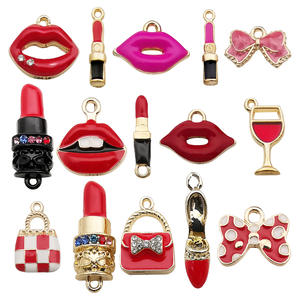 อุปกรณ์ตกแต่งเคสมือถือ สร้อยคอ สร้อยข้อมือ ต่างหู จี้โลหะรูปโบว์หวานๆ สำหรับวันวาเลนไทน์ - Product Image 5