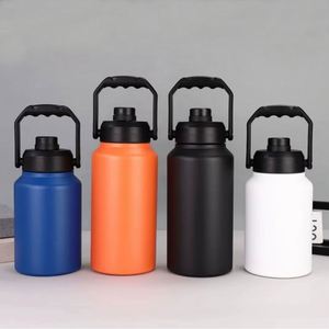 Seau à glace isotherme de camping 64 oz, bouteille d'eau en acier inoxydable, mug thermos portable 128 oz avec couvercle - Product Image 6