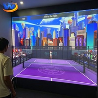 Juego de pelota AR, pantalla LED, Pared Interactiva, multijugador, multipelota, baloncesto, tenis, voleibol, fútbol, fútbol para Fitness