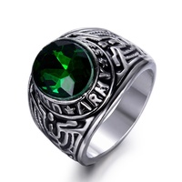Bagues d'humeur unisexe en acier inoxydable style vintage, bagues signet personnalisées pour hommes et femmes avec diamant taille ovale pour fiançailles, fêtes et anniversaires