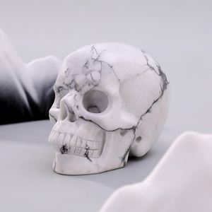 Mơ Mộng Màu Hồng thẩm mỹ Rose Quartz pha lê <span class=keywords><strong>Skull</strong></span> cho phòng ngủ trang trí nội thất và tinh thần bàn thờ độc đáo khác pha lê thủ công mỹ nghệ - Product Image 3