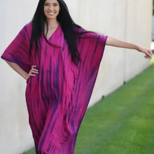 Sommer batik kaftan baumwolle mit Taschen großes Strand afrikanisches Kleid Übergröße perfektes Geschenk für sie Maxi mandala freie Größe
