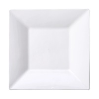 Assiette carrée en céramique blanche pure, compatible micro-ondes, design moderne et minimaliste, pour hôtel, restaurant, steak, pâtes, service de table