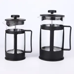 X017 350ml 600ml kahve ve çay takımları ısıya dayanıklı borosilikat cam kahve demliği Percolator fransız basın kahve çay makinesi