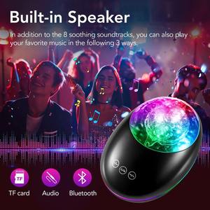 <b>Projector</b> Ocean Wave Projection NightLight White Noise <b>Bluetooth</b> Speaker Suitable Children Bedroom Decoration Night Light - Product Image 4